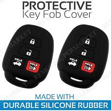 2 Key Fob Cover For 2014-2017 Toyota Corolla Remote Case Rubber Skin Jacket