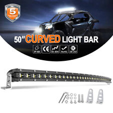 Curved Slim 202632384450 Single Row Led Light Bar Off Road Driving Suv Atv