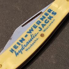 Hein Werner Hydraulic Jacks Waukesha Wisconsin Advertising Knife Colonial Usa