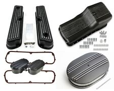 For 1962-1982 Sbf Small Block Ford 260 289 302 Black Finned Engine Dress Up Kit