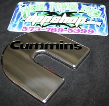1 Cummins Chrome Plate Zink Emblem Decal Plaque Turbo Diesel Badge Cumming