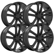 Set Of 4 Dub S256 Flex 24x10 5x115 20mm Gloss Black Wheels Rims 24 Inch