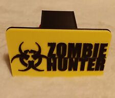 Funny Zombie Hunter Trailer Hitch Cover. Self-locking. Free Shipping.