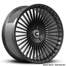 22 Rf35 Gloss Black Concave Wheels Rims For Mercedes W221 S550 Cl550 22x9 10.5