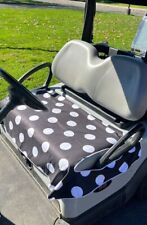  Microfiber Golf Cart Seat Cover Black White Polka Dot Plaid Design Li...