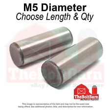 M5 Metric Oversize Dowel Pins Alloy Steel Plain Choose Length Quantity
