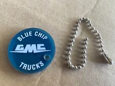 Keychain Key Tag 1955 1956 1957 1958 1959 Blue Chip Gmc Truck Round Soft