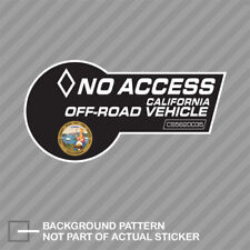 No Access Clean Air Vehicle Sticker Decal Vinyl Off Road Off-road California