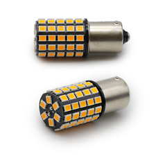 2x 1156 Led Projector Amber Signal Blinking Light Parking Light Bulbs
