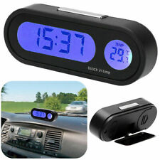 12v Lcd Digital Led Car Electronic Time Clock Thermometer With Backlight