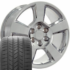 20 Inch Chrome 5652 Rims Goodyear Tires Fit Gmc Yukon Sierra Wheels