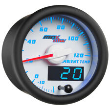 52mm White Blue Maxtow Double Vision Ambient Outside Air Temperature Gauge