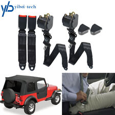 For Jeep Cj Yj Wrangler 1982-1995 2pcs Universal 3 Point Retractable Seat Belts