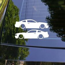 2x Lowered Muscle Car Silhouette Decal Stickers For Ford Mustang Gt 2005