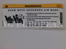 Mercedes-benz Genuine Sun Visor Air Bag Warning Sticker Label Decal New