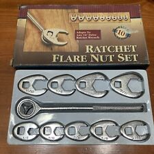 38 Drive 10 Piece Sae 6 Pt. Flare Nut Crowfoot Wrench Set