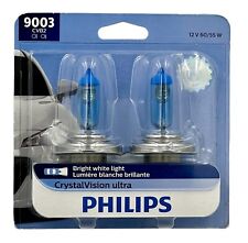 Headlight Bulb Crystalvision Ultra Twin Blister Pack Philips 9003cvb2 New