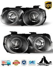 Black Clear Projector Halo Headlight Pair Front Lamp For 1998-2001 Acura Integra