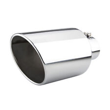 Inlet 4 Outlet 7 15 Long Stainless Steel Rolled Edge Exhaust Tip Polished