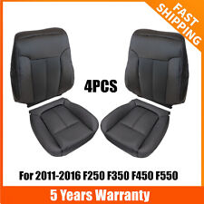 Driver Passenger Side Leather Ac Seat Cover Black For 2011-2016 Ford F250 F350