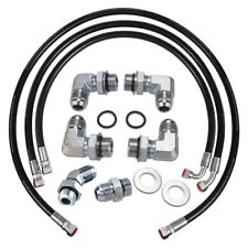 Transmission Cooler Lines Kit For 06-10 2009 Chevy Gmc 6.6l Duramax Wadapter
