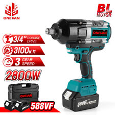 Cordless Impact Wrench 34 3100n.m Electric High Power Driver With 2 Batteries