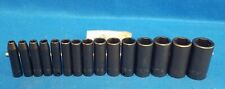 Proto 15 Piece 38 Drive Deep Well Impact Socket Set 6 Points 14 To 1