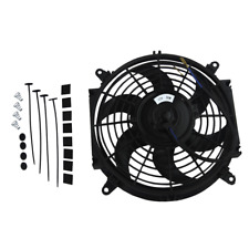 10 Push Pull Radiator Car Motor Fan Electric Curved Blade Fan With Mounting Kit