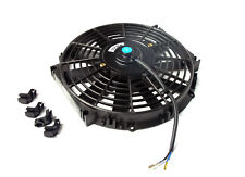 10 Universal Electric Radiator Slim Cooling Fan Pullpush Engine Bay Bk 12v 80w