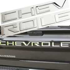 Tailgate Letters 3d Decal For Chevrolet Silverado 2019-2024 Gloss Chrome Emblem
