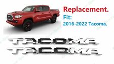 2pcs Kit Chrome Door Tacoma Emblem Badge Fit 2016-2022 Toyota Tacoma