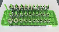 Gearwrench 14 Sae 6pt Socket Sets 80303 Shallow 30305s Mid 80305 Deep W Tray