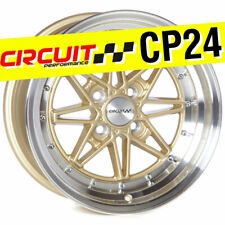 Circuit Performance Cp24 15x8 4-100 25 Gloss Gold Wheels Rims Machined Lip Jdm