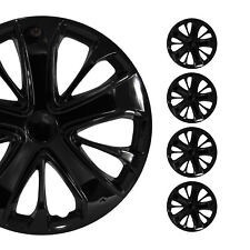 4x 15 Wheel Covers Hubcaps For Toyota Yaris Black