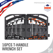 16 Pc T-handle Torx Star Hex Key Wrench Set 2 Drive Ball End Wstorage Stand