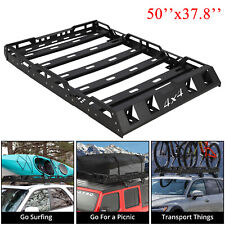 50x38 Universal Roof Rack Metal Luggage Cargo Carrier Top Basket Holder Suv