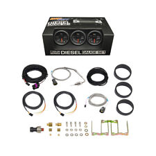Black 7 Color Diesel Gauge Set - Boost Pyrometer Egt 100 Fuel Pressure