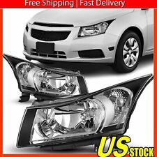 For 2011-2015 Chevy Cruze Black Housing Headlights Replacement Leftright Set
