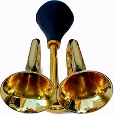 Deura Double Bell Brass Bulb Horn Vintage Antique Old Car Taxi Clown Bulb
