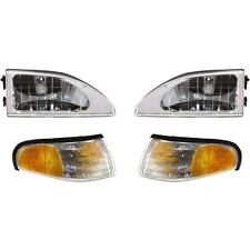 Headlight Kit For 1994-1998 Ford Mustang Left And Right With Corner Lights