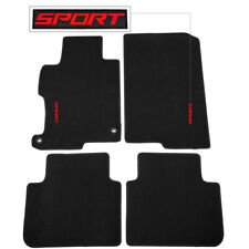 For 13-17 Honda Accord Sedan Floor Mats Front Rear Nylon Black Carpet W Sport