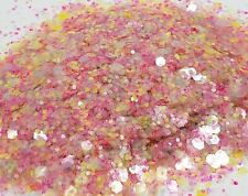Sunset Pink Opalescent Chunky Glitter Metal Flake Tumbler Nail Craft Paint Epoxy