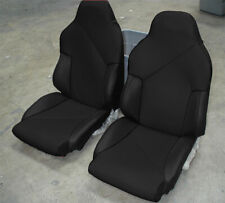 Iggee S.leather Custom Front Seat Covers For Chevy Corvette C4 Sport 94-96 Black