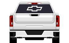 Chevy Bowtie Vinyl Decal - Rear Window Sticker Sz 12 Thru 36 Inches - Chevrolet