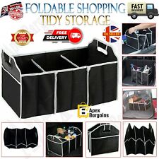 2 In 1 Car Boot Organiser Box Van Collapsible Foldable Shopping Tidy Storage Bag