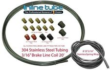 Stainless Brake Line Tubing Kit 316 Od Coil Roll And Sae Fitting Kit Spring