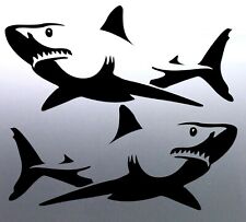 Mirrored Pair Of Shark Sticker Boat Spearfishing Australia Made Big Fishing Fish