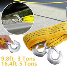 35tons Car Tow Cable Towing Strap Rope With 2 Safety Hooks Emergency Heavy Duty