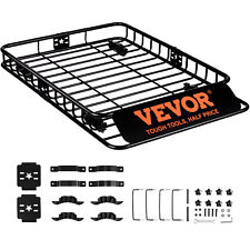 Vevor Roof Rack Cargo Basket 200 Lbs Capacity 46x36x4.5 For Suv Truck Cars