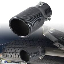 Carbon Fiber Round Shape Car Exhaust Muffler Tip Straight Pipe 63mm 2.5 Inlet